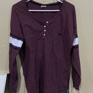 PINK VICTORIA SECRET long sleeve sleep shirt